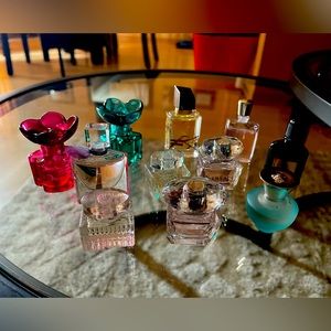 Mini fragrance, perfume, Tom Ford, Chloe, YSL, Versace, Lancome, oscar de renta